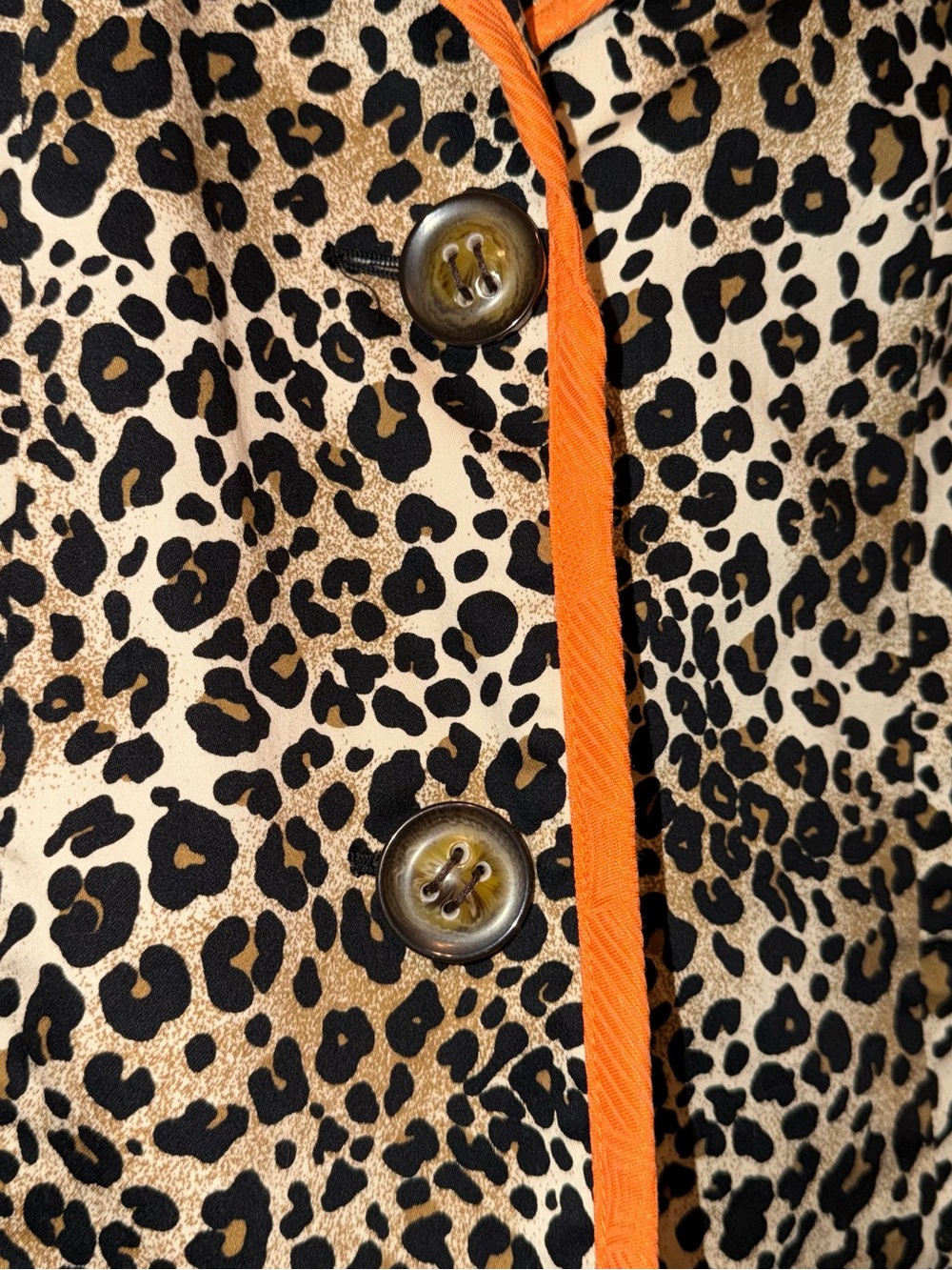 Vintage Leopard Print Jacket with Orange Trim - Picture 2 of 9
